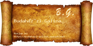 Budaházi Galina névjegykártya